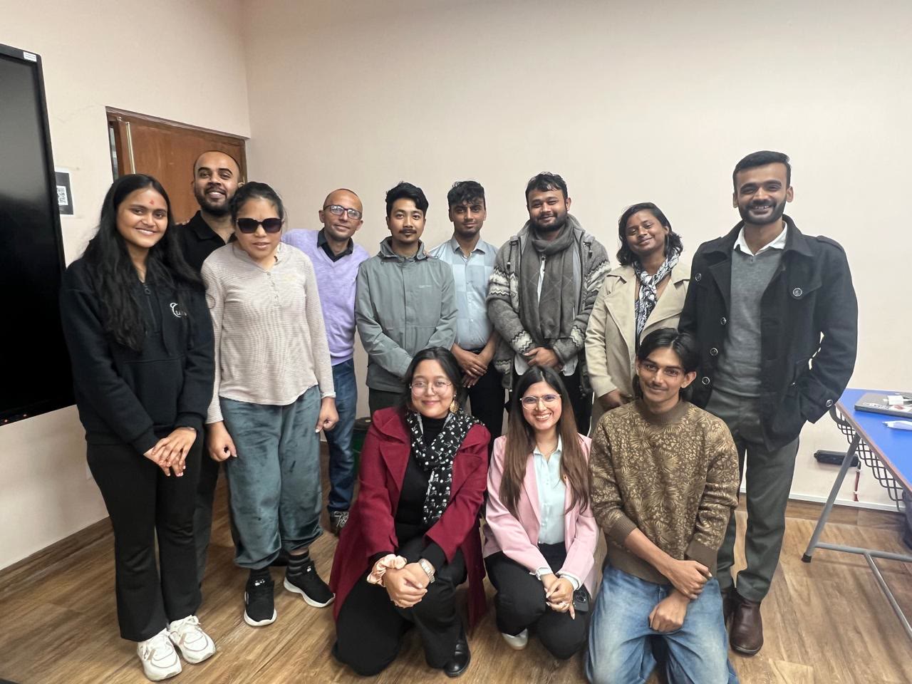JUST AI fellows and organizers at the graduation ceremony with Aastha representing Digital Kala